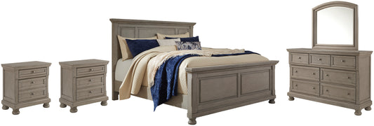 Lettner Queen Panel Bed with Mirrored Dresser and 2 Nightstands JB's Furniture  Home Furniture, Home Decor, Furniture Store
