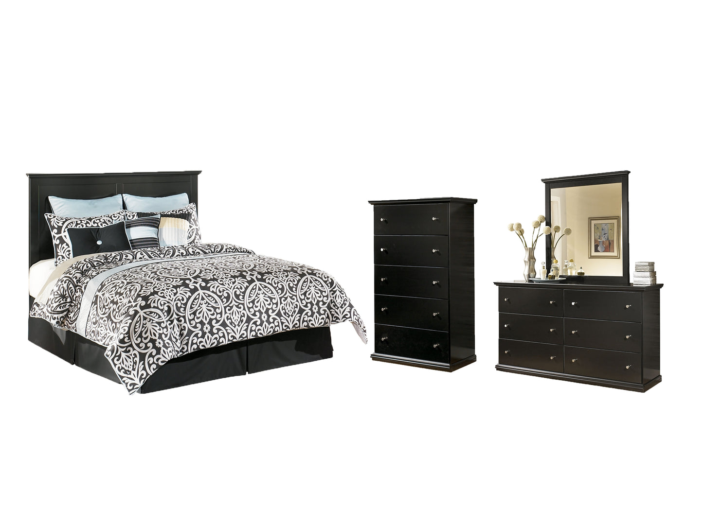 Bostwick Shoals King Panel Bed with Mirrored Dresser and Chest JB's Furniture  Home Furniture, Home Decor, Furniture Store