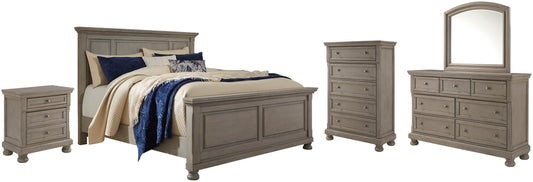 Lettner Queen Panel Bed with Mirrored Dresser, Chest and Nightstand JB's Furniture  Home Furniture, Home Decor, Furniture Store