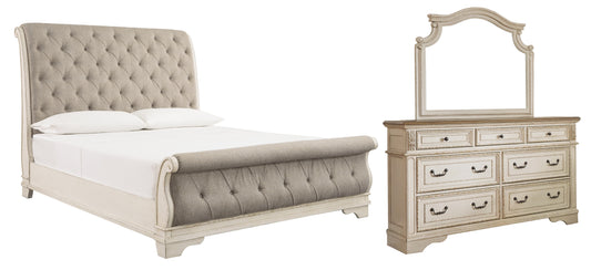 Realyn Queen Sleigh Bed with Mirrored Dresser JB's Furniture  Home Furniture, Home Decor, Furniture Store