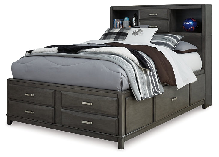 Caitbrook Queen Storage Bed with 8 Storage Drawers with Mirrored Dresser, Chest and Nightstand JB's Furniture  Home Furniture, Home Decor, Furniture Store
