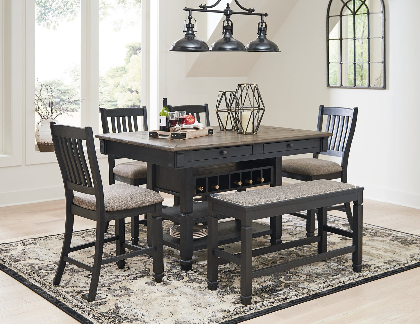 Tyler Creek Counter Height Dining Table and 4 Barstools and Bench JB's Furniture  Home Furniture, Home Decor, Furniture Store