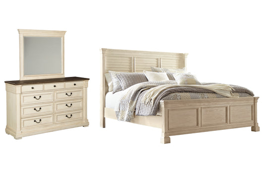 Bolanburg California King Panel Bed with Mirrored Dresser JB's Furniture  Home Furniture, Home Decor, Furniture Store