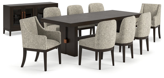 Burkhaus Dining Table and 8 Chairs with Storage JB's Furniture Furniture, Bedroom, Accessories