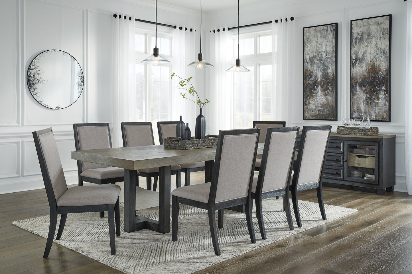 Foyland Dining Table and 8 Chairs with Storage JB's Furniture  Home Furniture, Home Decor, Furniture Store