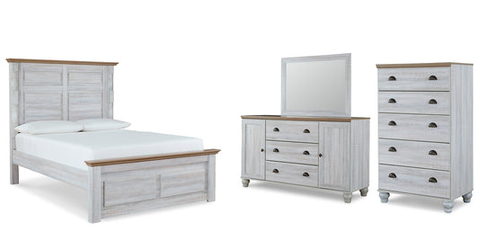Haven Bay Queen Panel Bed with Mirrored Dresser and Chest JB's Furniture  Home Furniture, Home Decor, Furniture Store