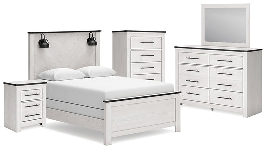 Schoenberg Queen Panel Bed with Mirrored Dresser, Chest and Nightstand JB's Furniture  Home Furniture, Home Decor, Furniture Store