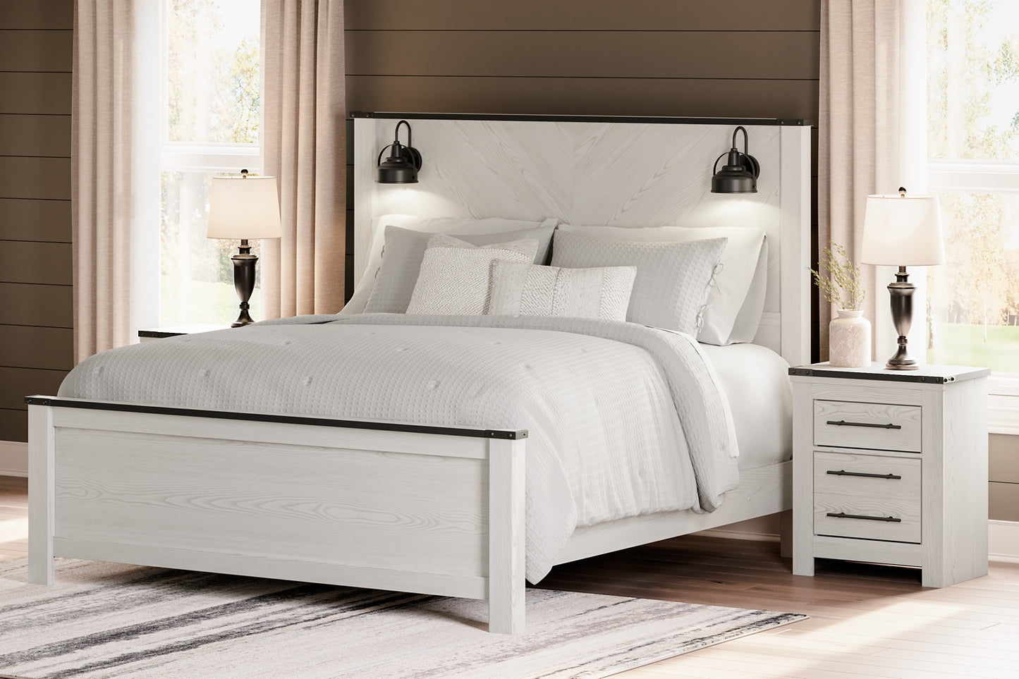 Schoenberg King Panel Bed with Dresser JB's Furniture  Home Furniture, Home Decor, Furniture Store