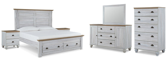 Haven Bay King Panel Storage Bed with Mirrored Dresser, Chest and 2 Nightstands JB's Furniture  Home Furniture, Home Decor, Furniture Store