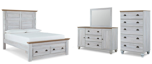 Haven Bay Queen Panel Storage Bed with Mirrored Dresser and Chest JB's Furniture  Home Furniture, Home Decor, Furniture Store