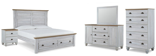 Haven Bay King Panel Storage Bed with Mirrored Dresser, Chest and Nightstand JB's Furniture  Home Furniture, Home Decor, Furniture Store