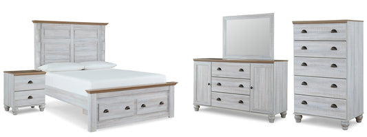 Haven Bay Queen Panel Storage Bed with Mirrored Dresser, Chest and Nightstand JB's Furniture  Home Furniture, Home Decor, Furniture Store