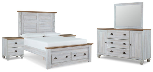 Haven Bay Queen Panel Storage Bed with Mirrored Dresser and 2 Nightstands JB's Furniture  Home Furniture, Home Decor, Furniture Store