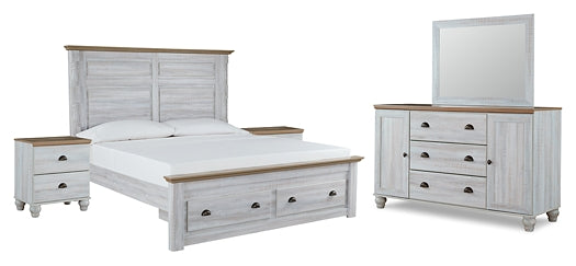 Haven Bay King Panel Storage Bed with Mirrored Dresser and 2 Nightstands JB's Furniture  Home Furniture, Home Decor, Furniture Store