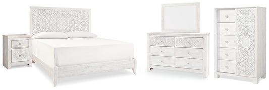 Paxberry King Panel Bed with Mirrored Dresser, Chest and Nightstand JB's Furniture  Home Furniture, Home Decor, Furniture Store