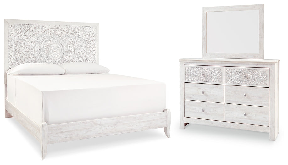 Paxberry King Panel Bed with Mirrored Dresser JB's Furniture  Home Furniture, Home Decor, Furniture Store