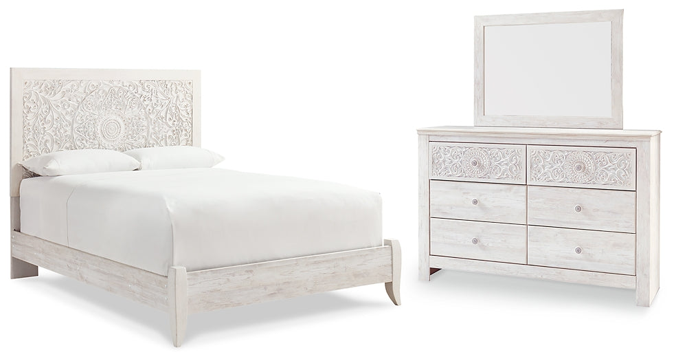 Paxberry Queen Panel Bed with Mirrored Dresser JB's Furniture  Home Furniture, Home Decor, Furniture Store