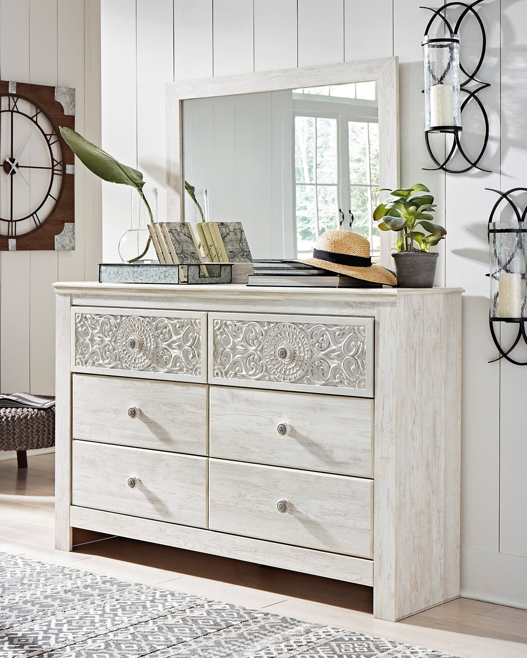 Paxberry Queen Panel Bed with Mirrored Dresser, Chest and Nightstand JB's Furniture  Home Furniture, Home Decor, Furniture Store
