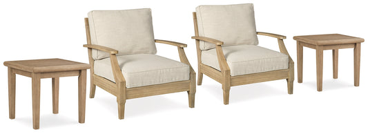 Clare View 2 Outdoor Lounge Chairs with 2 End Tables JB's Furniture Furniture, Bedroom, Accessories