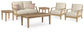 Clare View Outdoor Loveseat and 2 Lounge Chairs with Coffee Table and 2 End Tables