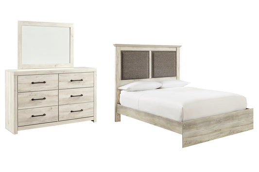 Cambeck Queen Upholstered Panel Bed with Mirrored Dresser JB's Furniture  Home Furniture, Home Decor, Furniture Store
