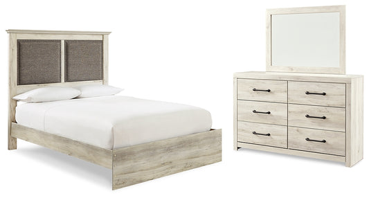 Cambeck King Upholstered Panel Bed with Mirrored Dresser JB's Furniture  Home Furniture, Home Decor, Furniture Store