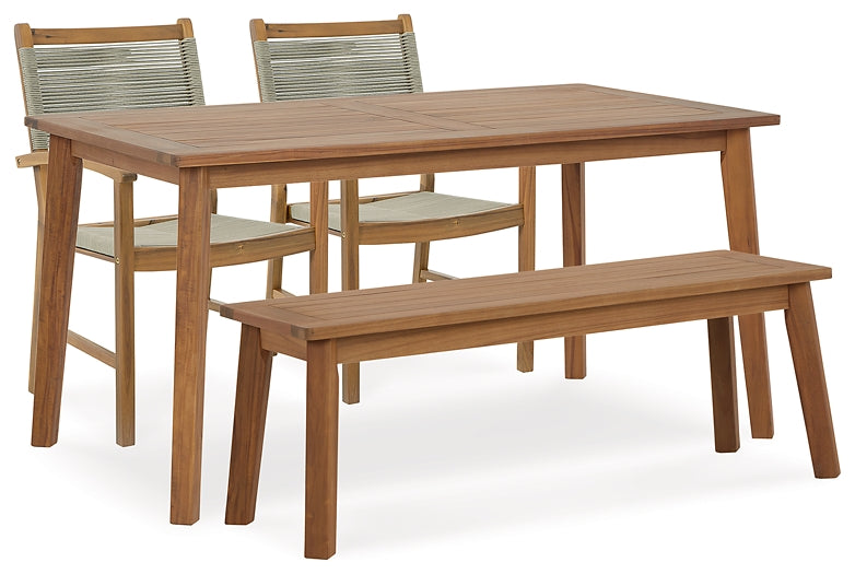 Janiyah Outdoor Dining Table and 2 Chairs and Bench JB's Furniture  Home Furniture, Home Decor, Furniture Store