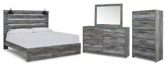 Baystorm King Panel Bed with Mirrored Dresser and Chest JB's Furniture  Home Furniture, Home Decor, Furniture Store