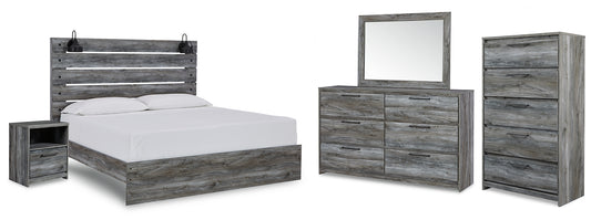 Baystorm King Panel Bed with Mirrored Dresser, Chest and Nightstand JB's Furniture  Home Furniture, Home Decor, Furniture Store