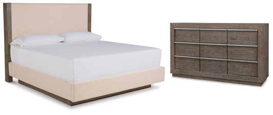 Anibecca King Upholstered Bed with Dresser JB's Furniture  Home Furniture, Home Decor, Furniture Store
