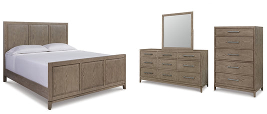 Chrestner King Panel Bed with Mirrored Dresser and Chest JB's Furniture  Home Furniture, Home Decor, Furniture Store