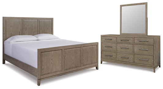 Chrestner California King Panel Bed with Mirrored Dresser JB's Furniture  Home Furniture, Home Decor, Furniture Store