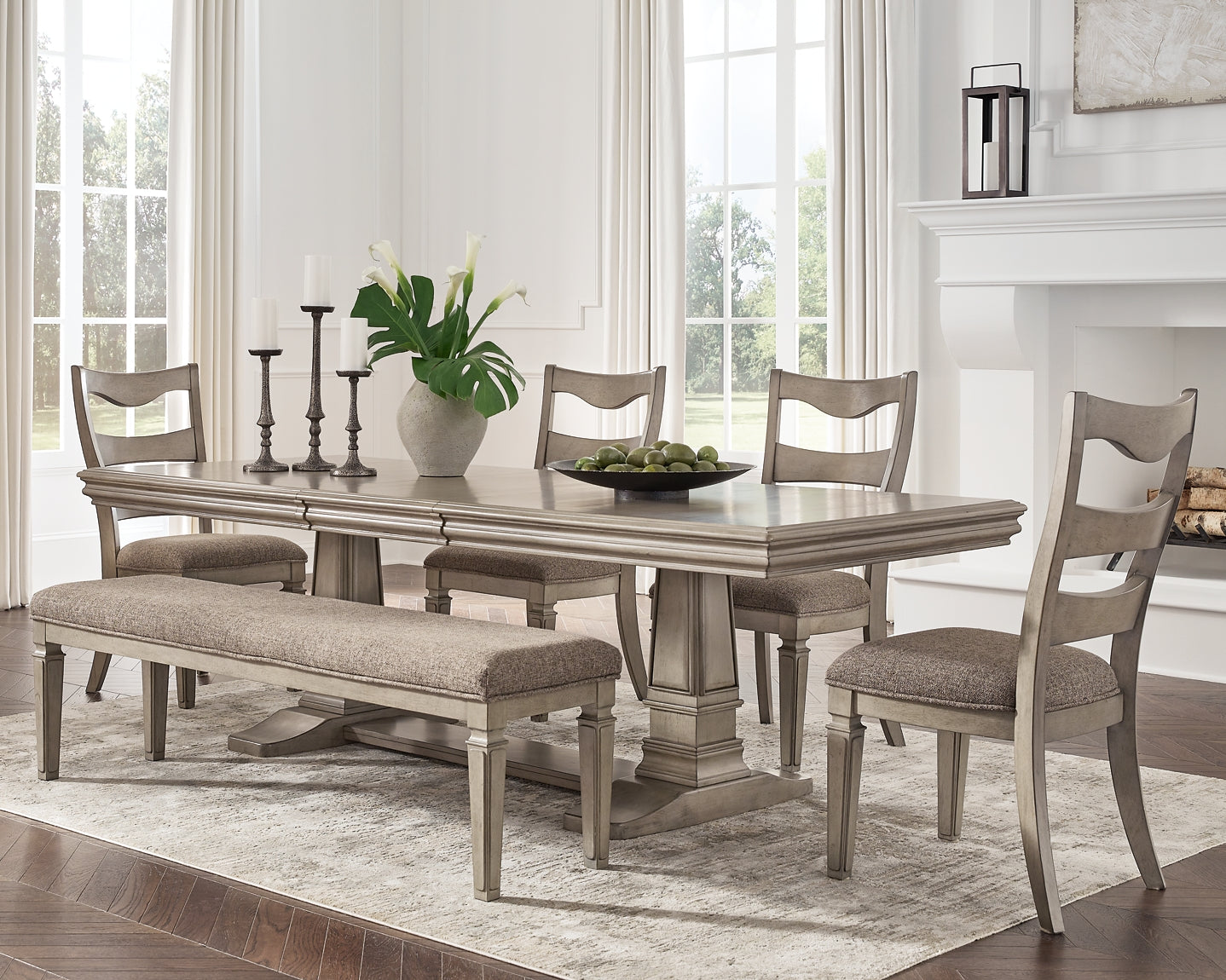 Lexorne Dining Table and 4 Chairs and Bench JB's Furniture  Home Furniture, Home Decor, Furniture Store