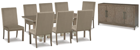 Chrestner Dining Table and 8 Chairs with Storage JB's Furniture  Home Furniture, Home Decor, Furniture Store