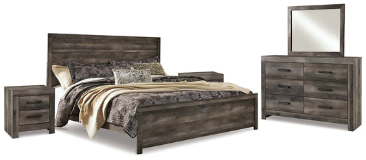 Wynnlow King Panel Bed with Mirrored Dresser and 2 Nightstands JB's Furniture  Home Furniture, Home Decor, Furniture Store