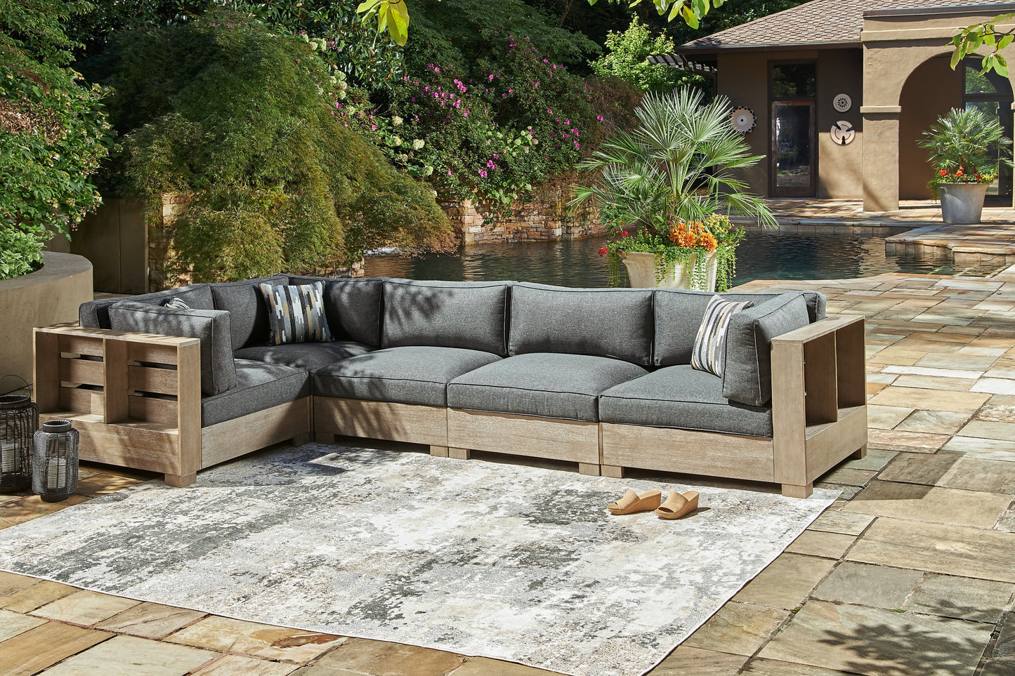 Citrine Park 5-Piece Outdoor Sectional JB's Furniture  Home Furniture, Home Decor, Furniture Store