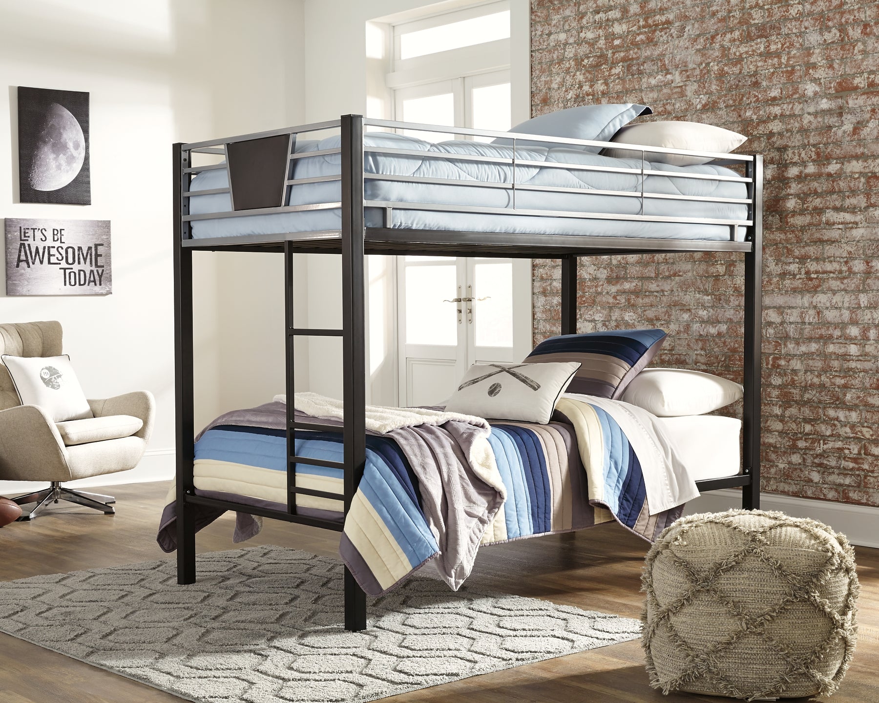 Dinsmore Twin/Twin Bunk Bed w/Ladder JB's Furniture  Home Furniture, Home Decor, Furniture Store