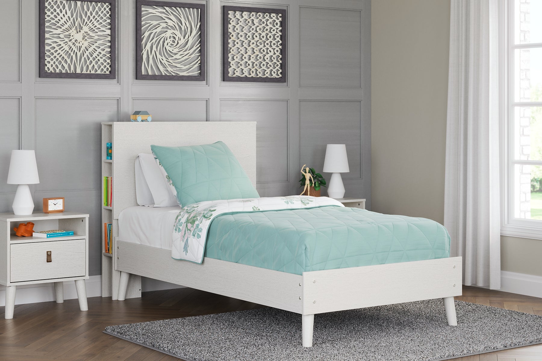 Aprilyn Twin Bookcase Bed with Dresser and 2 Nightstands JB's Furniture  Home Furniture, Home Decor, Furniture Store