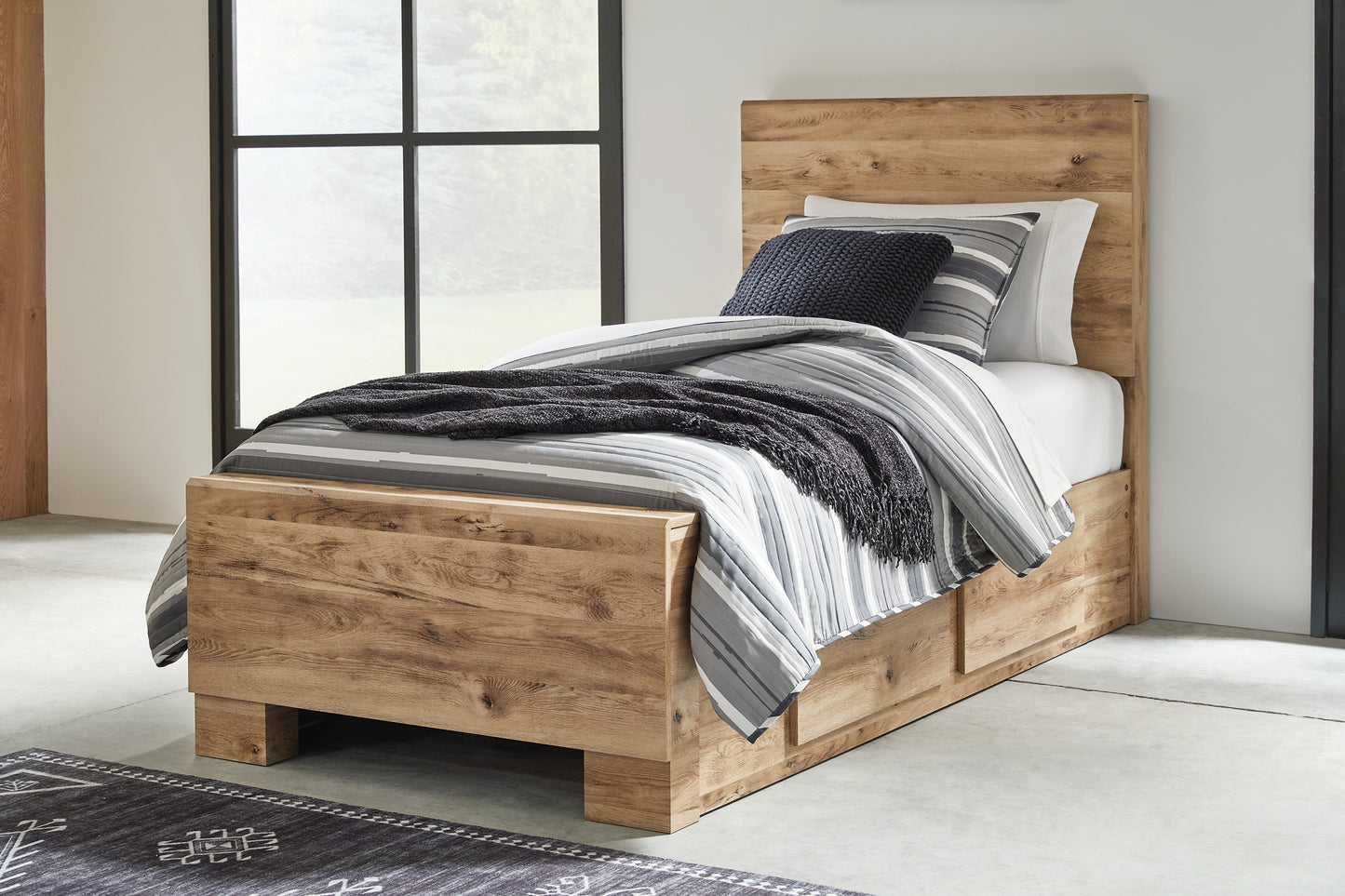 Hyanna Twin Panel Bed with 1 Side Storage JB's Furniture  Home Furniture, Home Decor, Furniture Store