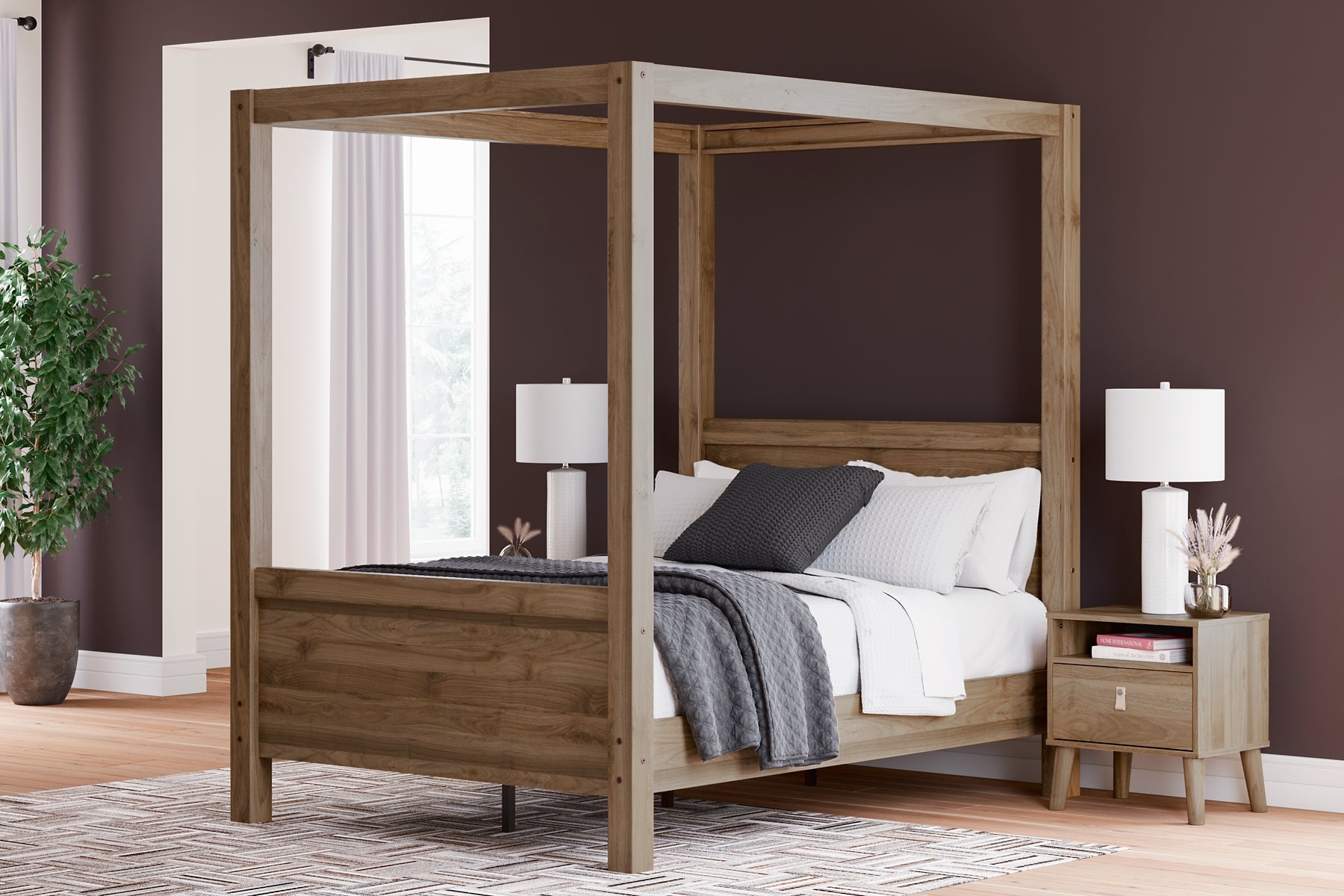 Aprilyn Full Canopy Bed with Dresser and Chest JB's Furniture  Home Furniture, Home Decor, Furniture Store