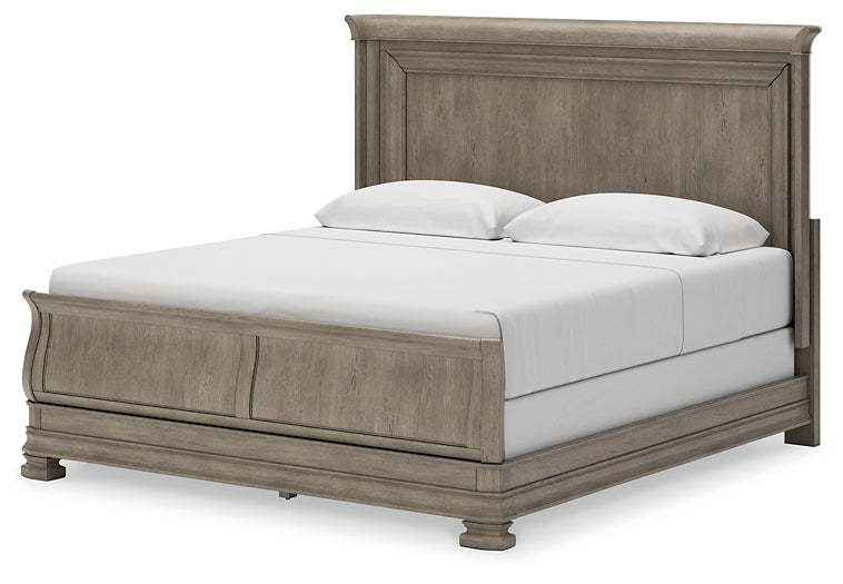 Lexorne King Sleigh Bed with Mirrored Dresser, Chest and 2 Nightstands JB's Furniture  Home Furniture, Home Decor, Furniture Store