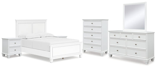 Fortman Full Panel Bed with Mirrored Dresser, Chest and 2 Nightstands JB's Furniture  Home Furniture, Home Decor, Furniture Store