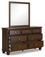 Danabrin Full Panel Bed with Mirrored Dresser JB's Furniture  Home Furniture, Home Decor, Furniture Store