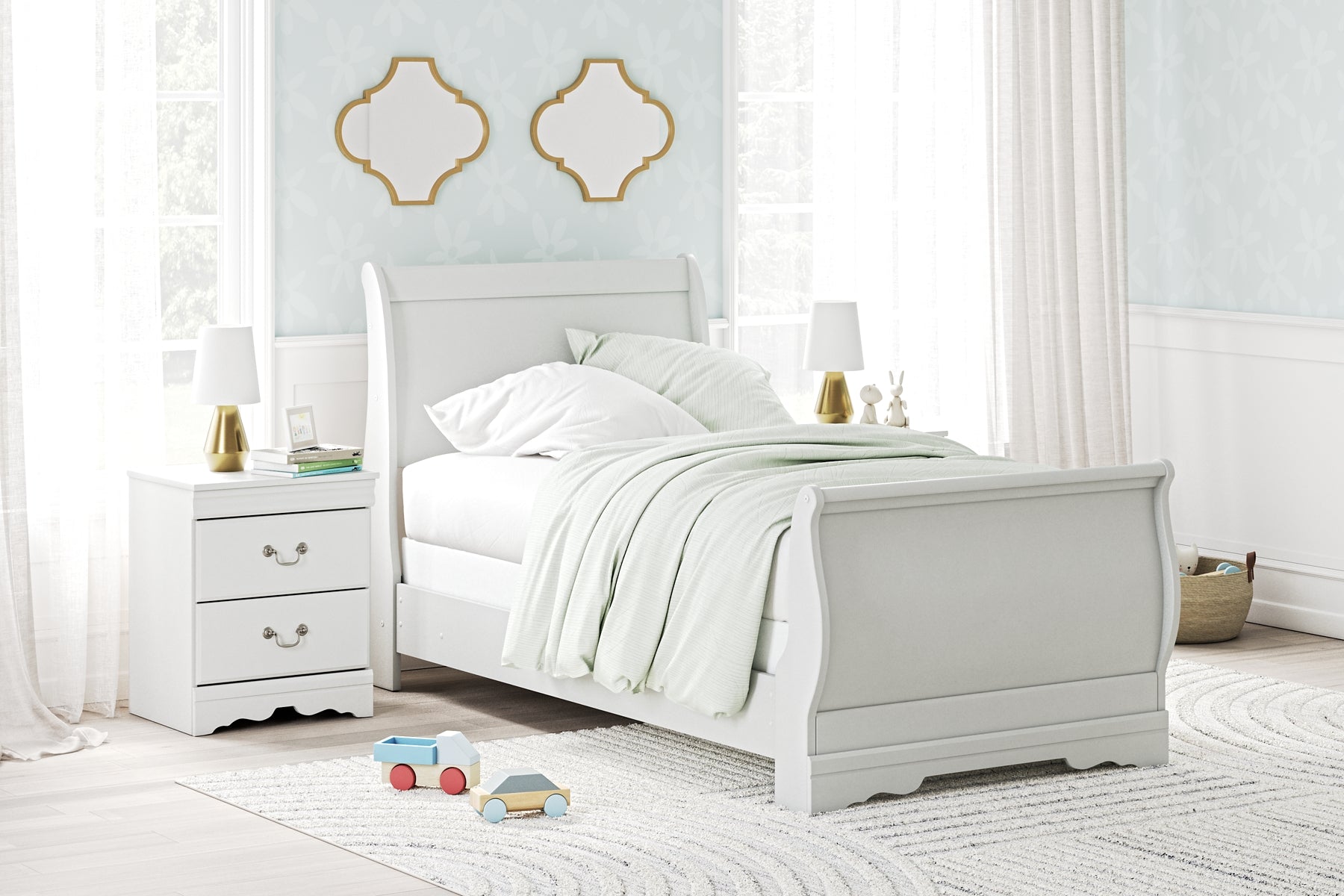 Anarasia Sleigh Bed JB's Furniture Furniture, Bedroom, Accessories