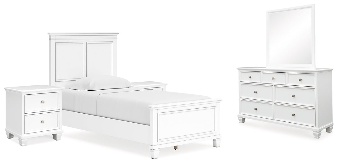 Fortman Twin Panel Bed with Mirrored Dresser and 2 Nightstands JB's Furniture  Home Furniture, Home Decor, Furniture Store