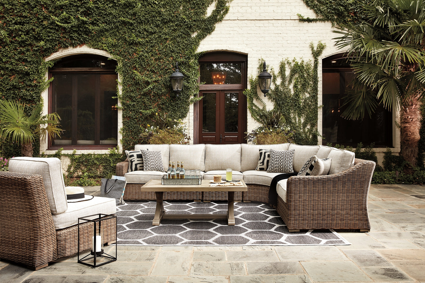 Beachcroft 5-Piece Outdoor Sectional with Coffee Table JB's Furniture Furniture, Bedroom, Accessories