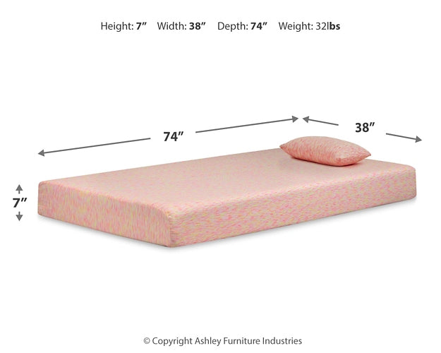 Ikidz Pink Mattress And Pillow 2/Cn JB's Furniture Furniture, Bedroom, Accessories