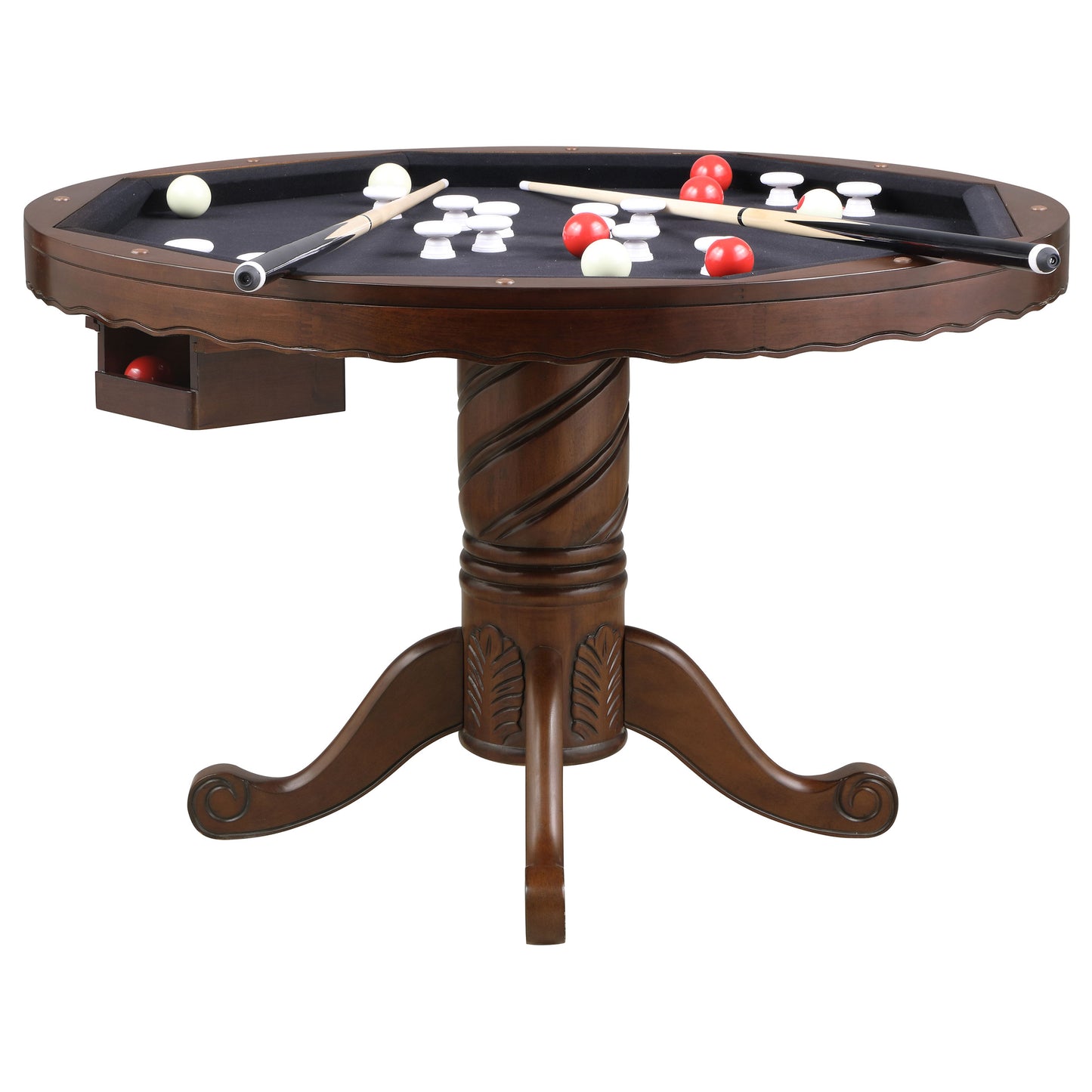 Turk 5-piece Game Table Set Tobacco and Black