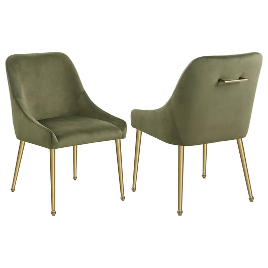 Mayette Parsons Wingback Dining Side Chairs Olive (Set of 2)