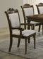 Willowbrook Upholstered Dining Armchair Grey and Chestnut (Set of 2)